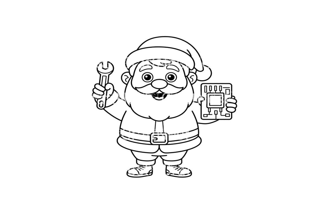 Santa Claus Mechanic Coloring Books