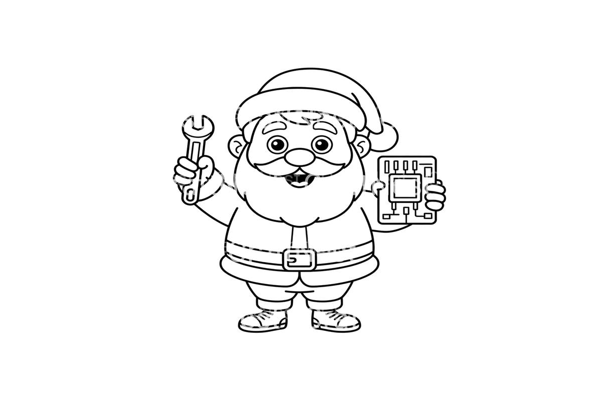 Santa Claus Mechanic Coloring Books
