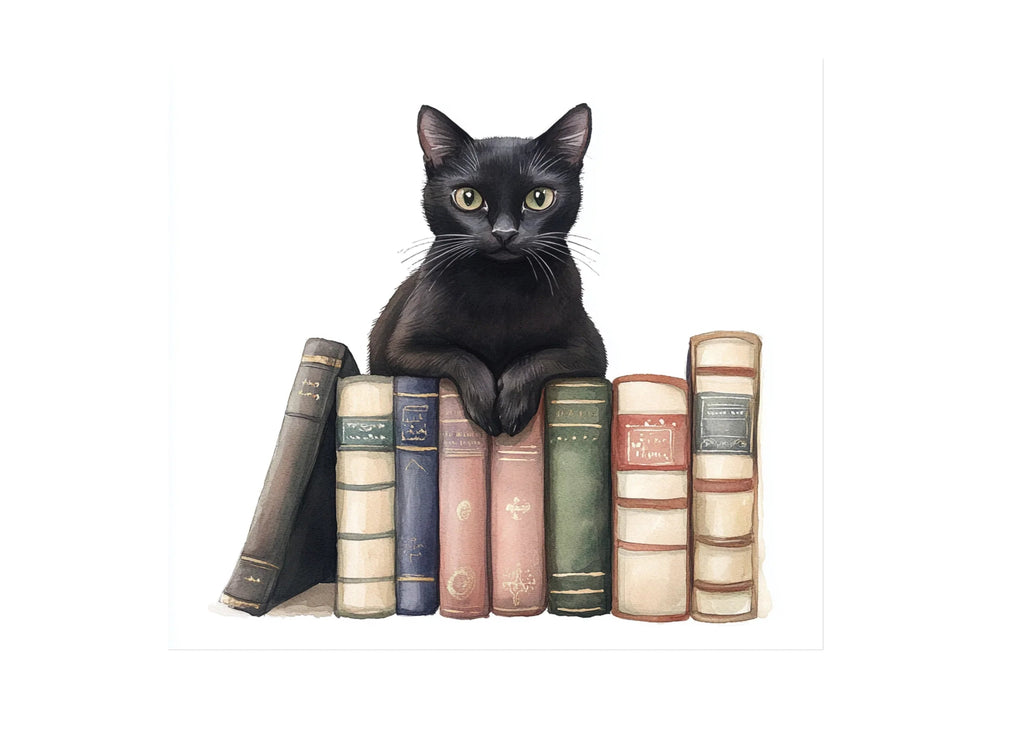 Black Cat Witchy Book Clipart Bundle