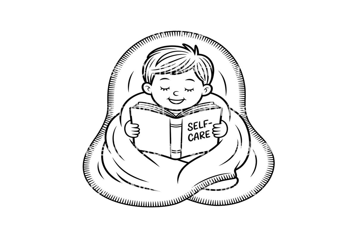Winter Boy with Mask Coloring Books