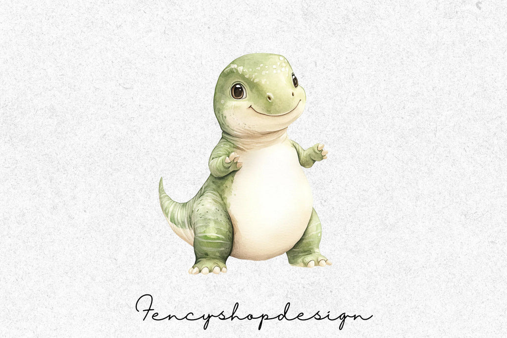 Cute Baby Dinosaur Clipart Bundle