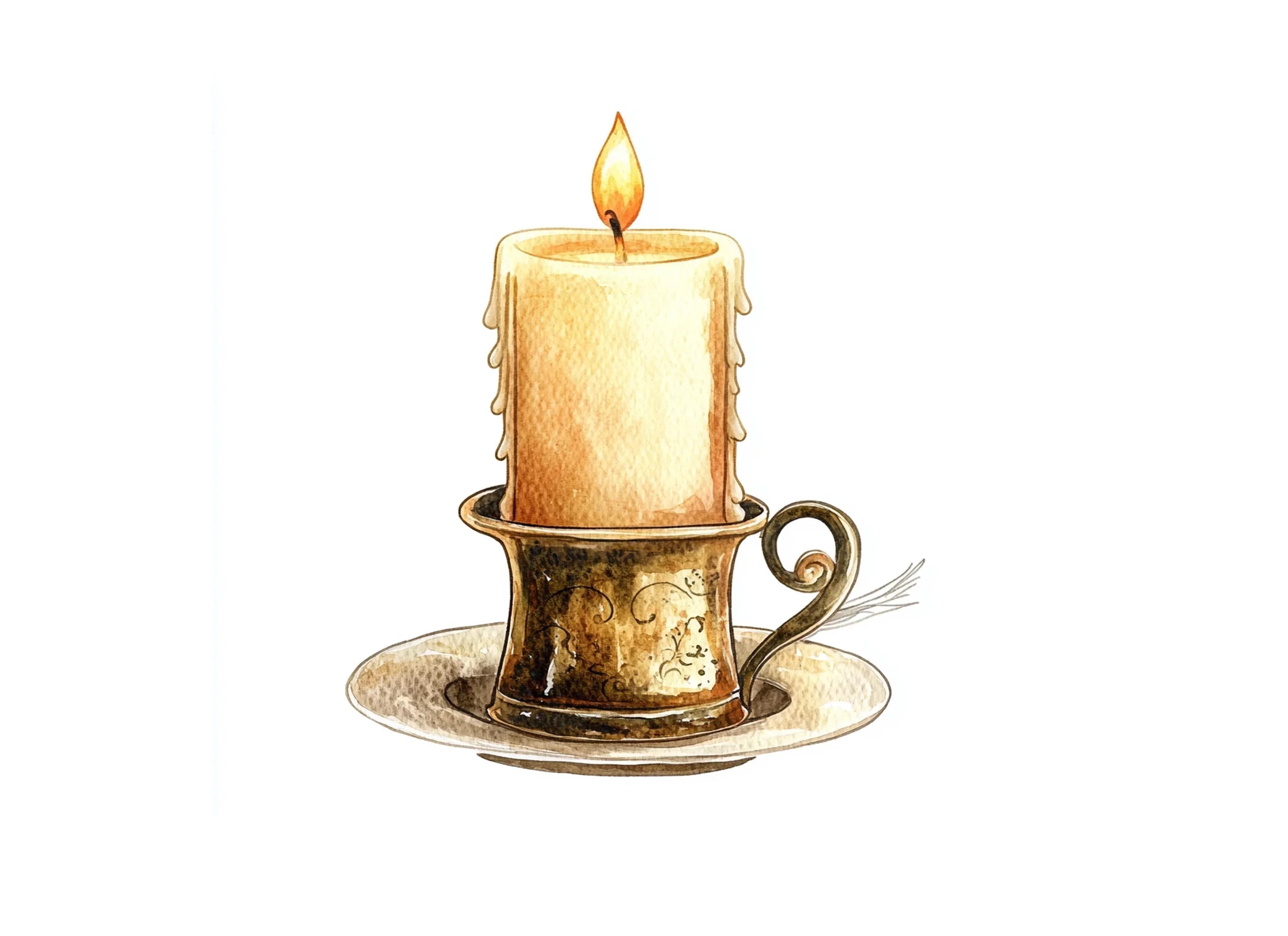 Elegant Candlestick Clipart Bundle