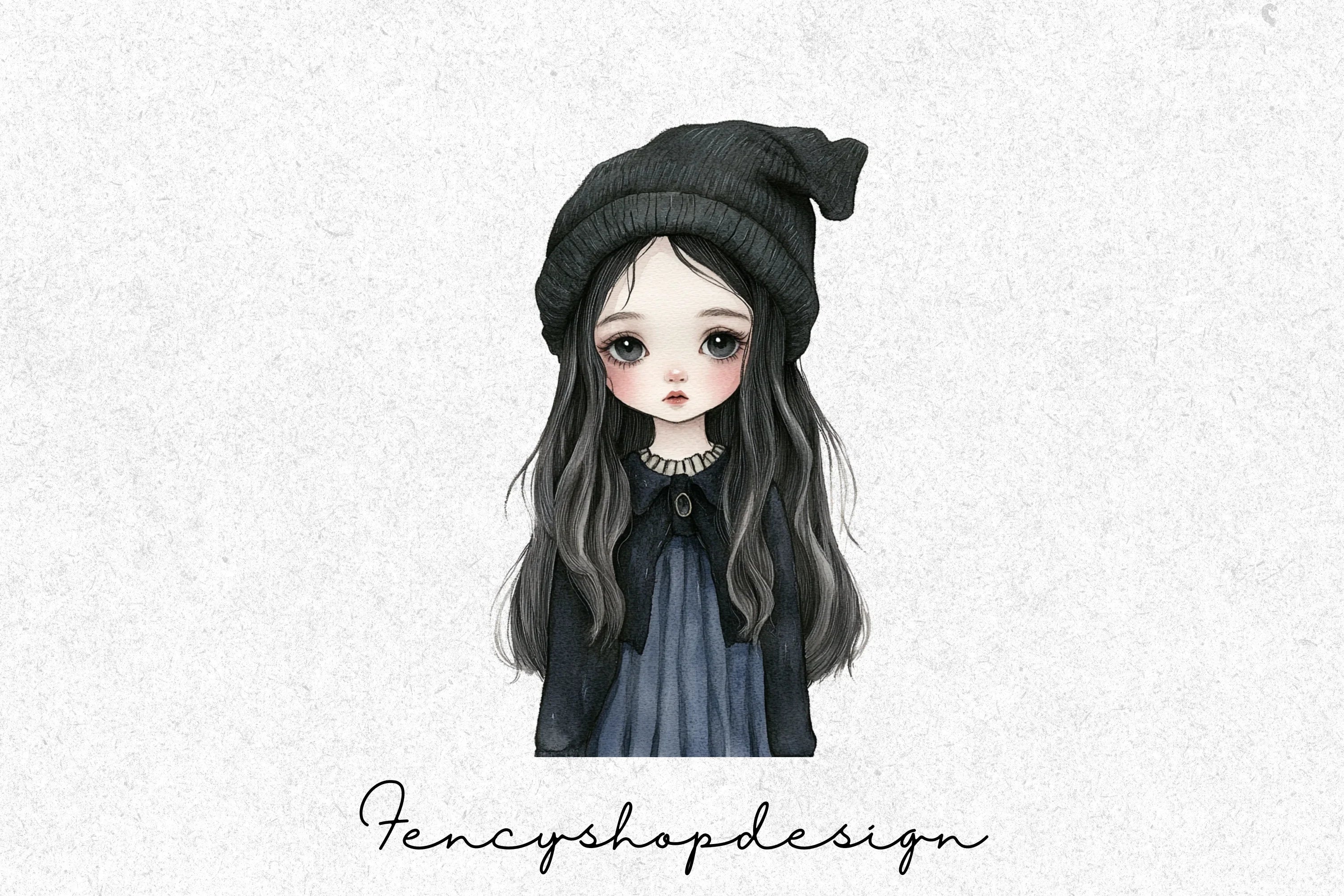 Mysterious Goth Girls Clipart Bundle