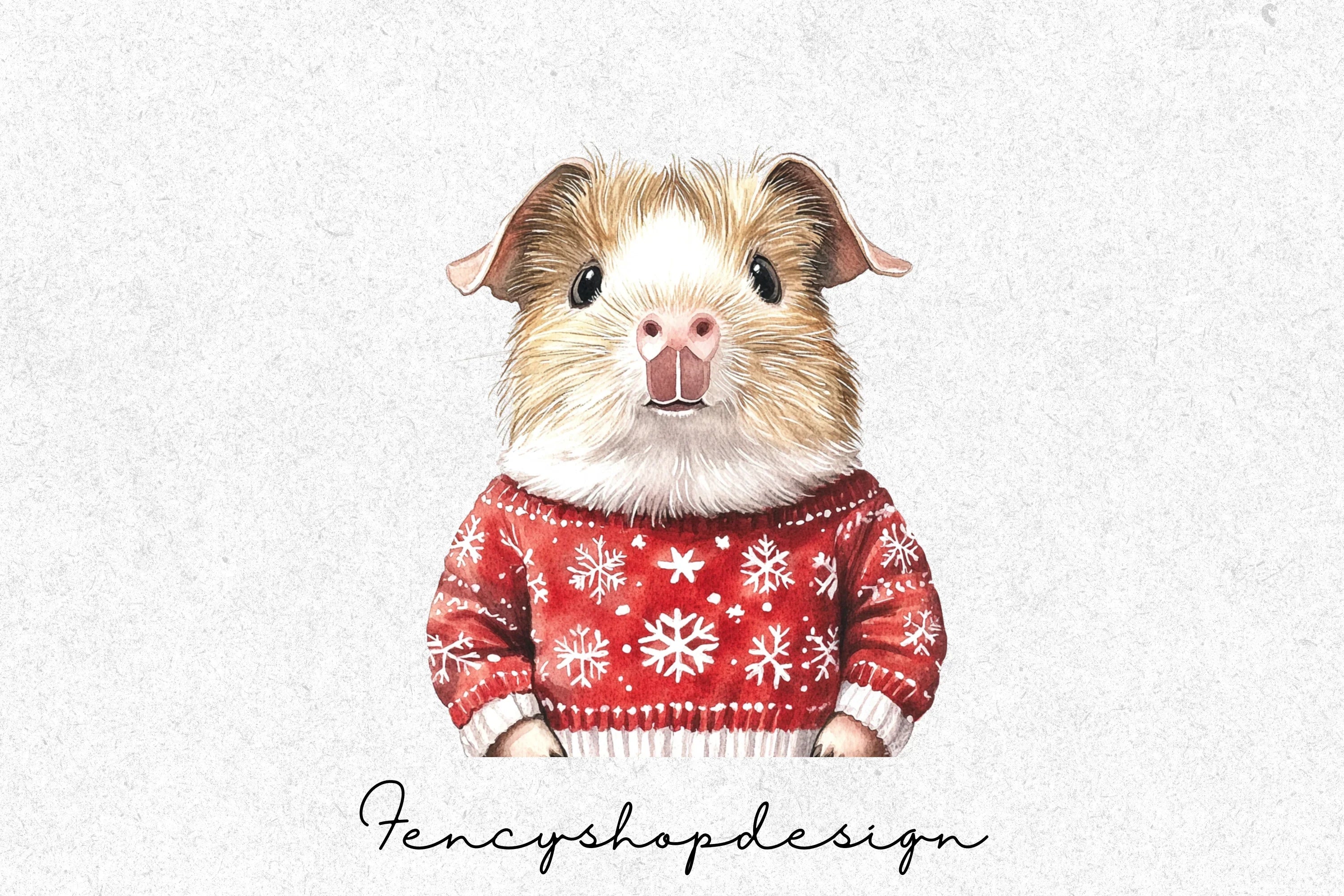 Christmas Guinea Pigs Clipart Bundle