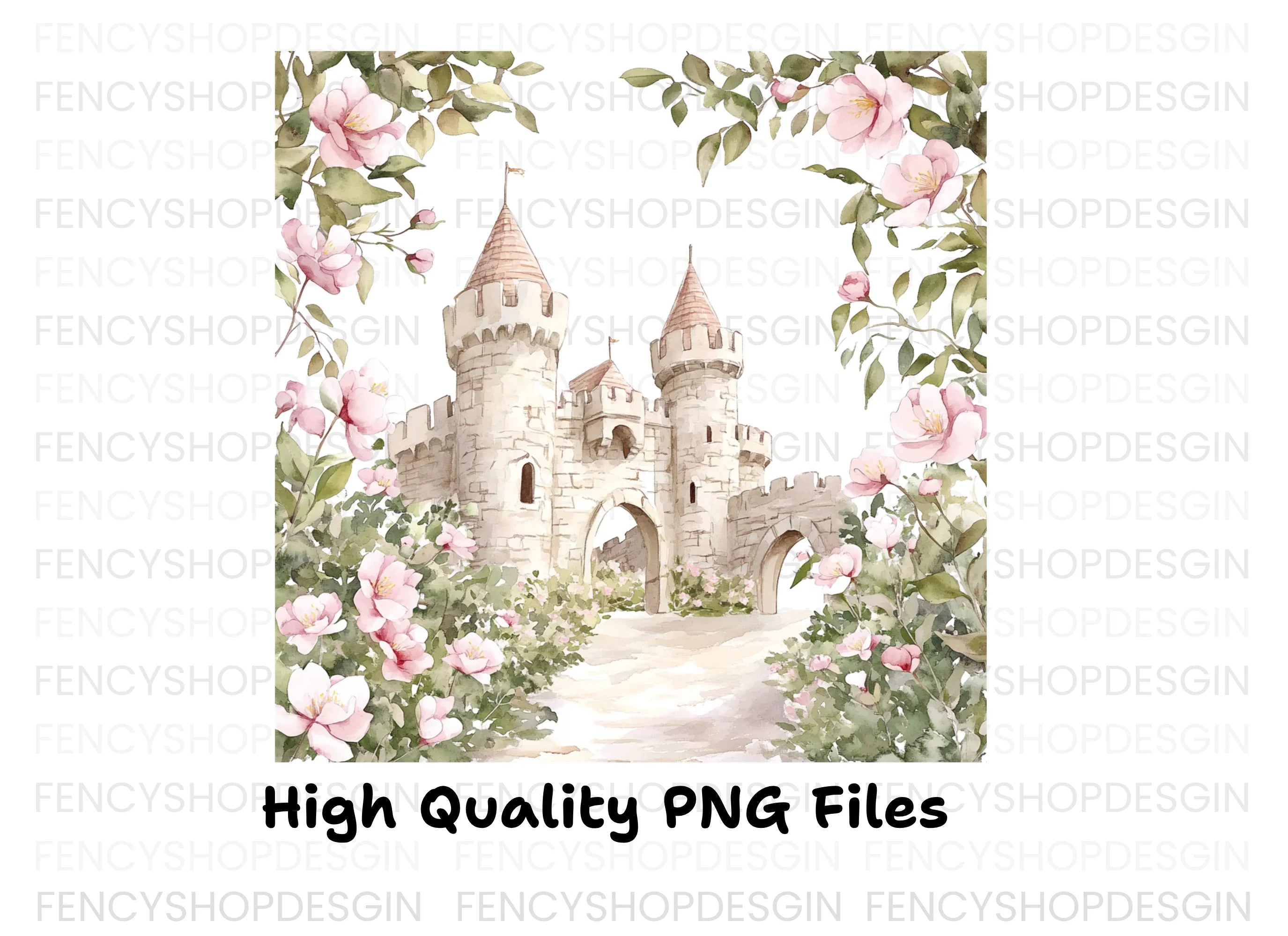 Enchanted Fairy Tale Castle Clipart Bundle