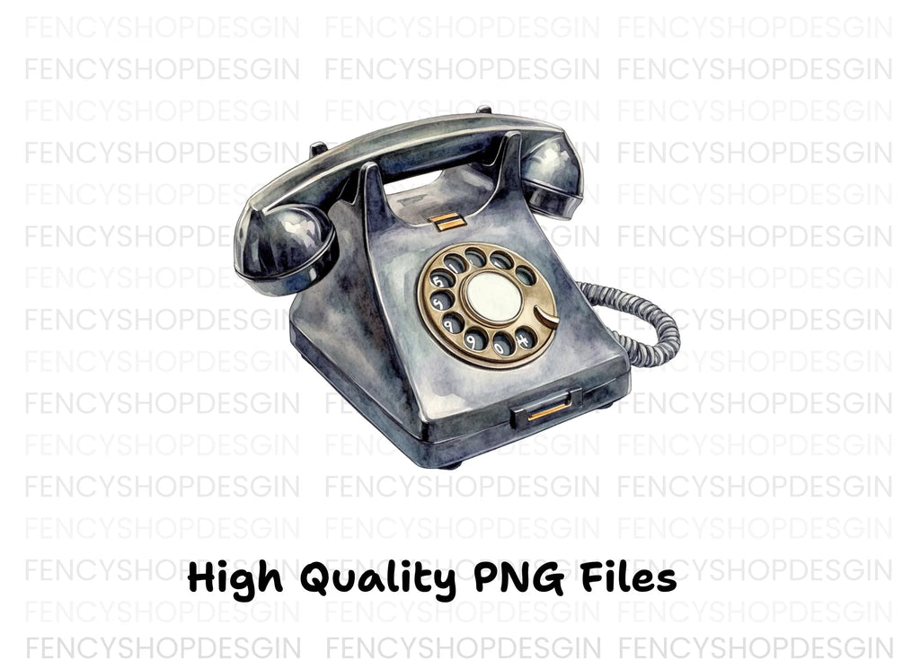 Vintage Rotary Phone Clipart Bundle
