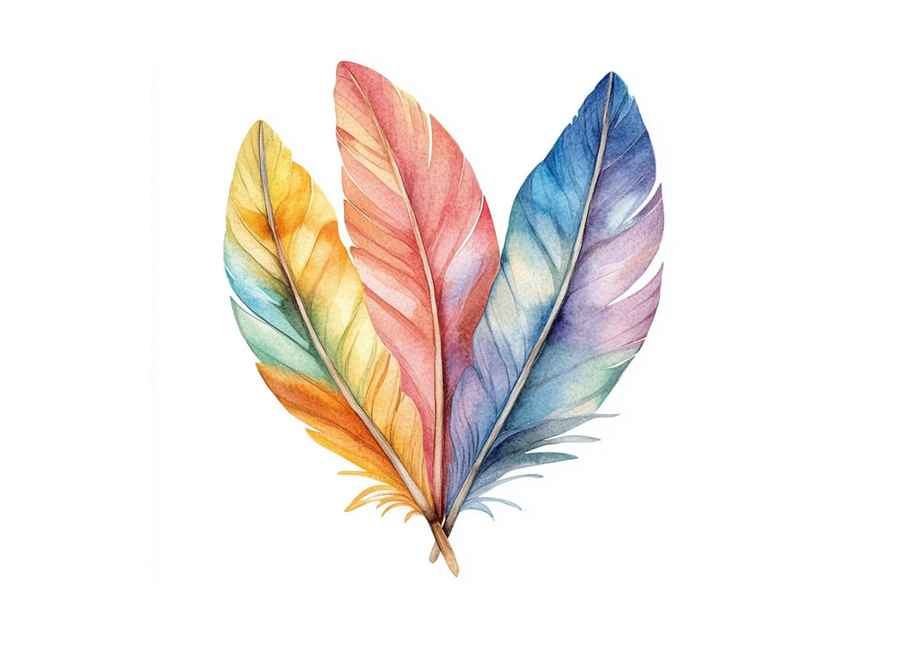 Assorted Colorful Feather Clipart Bundle