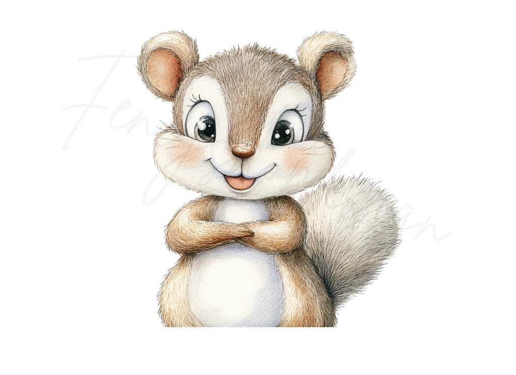 Charming Squirrel Clipart Bundle