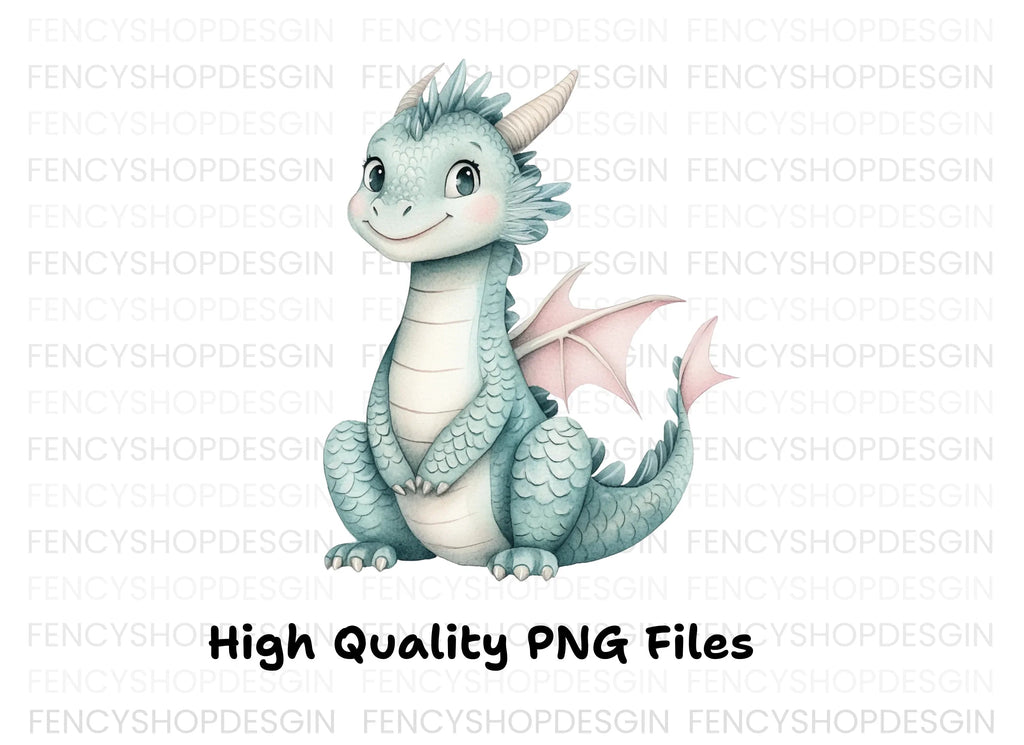 Adorable Cartoon Dragon Illustrations Clipart Bundle