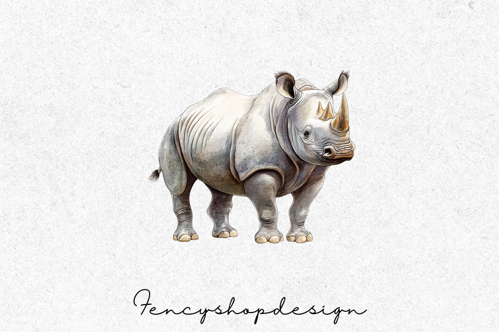 Rhinoceros Clipart Bundle