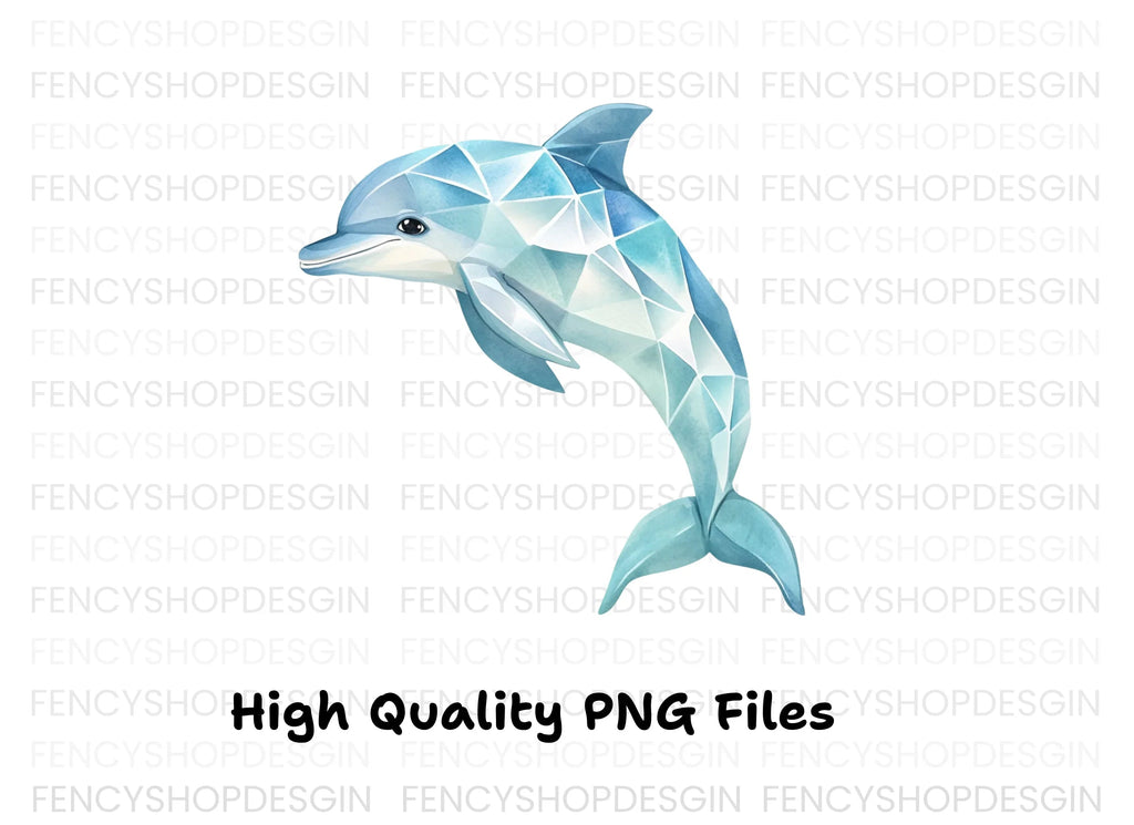 Geometric Dolphin Clipart Bundle