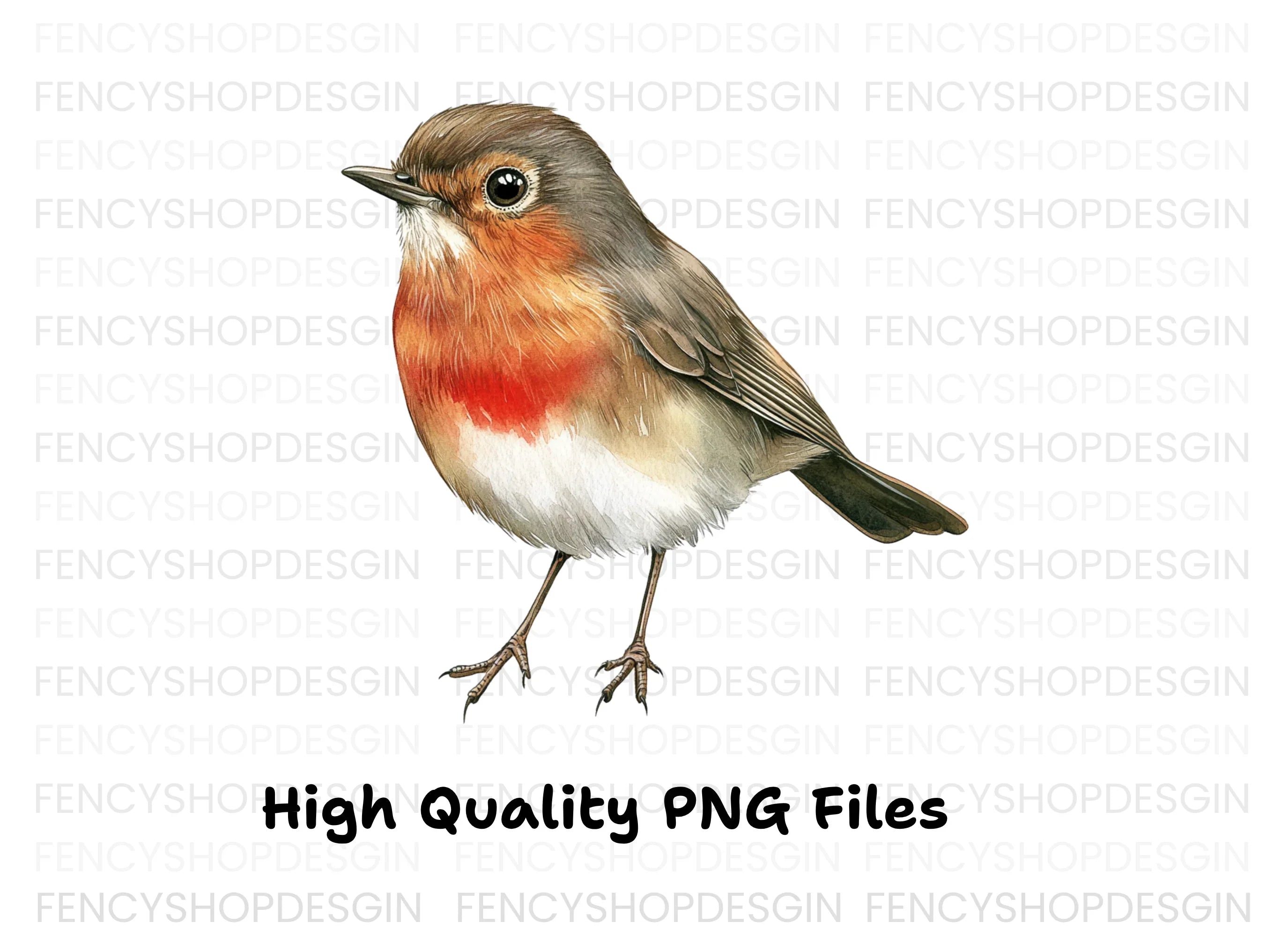 Adorable Robin Bird Clipart Bundle