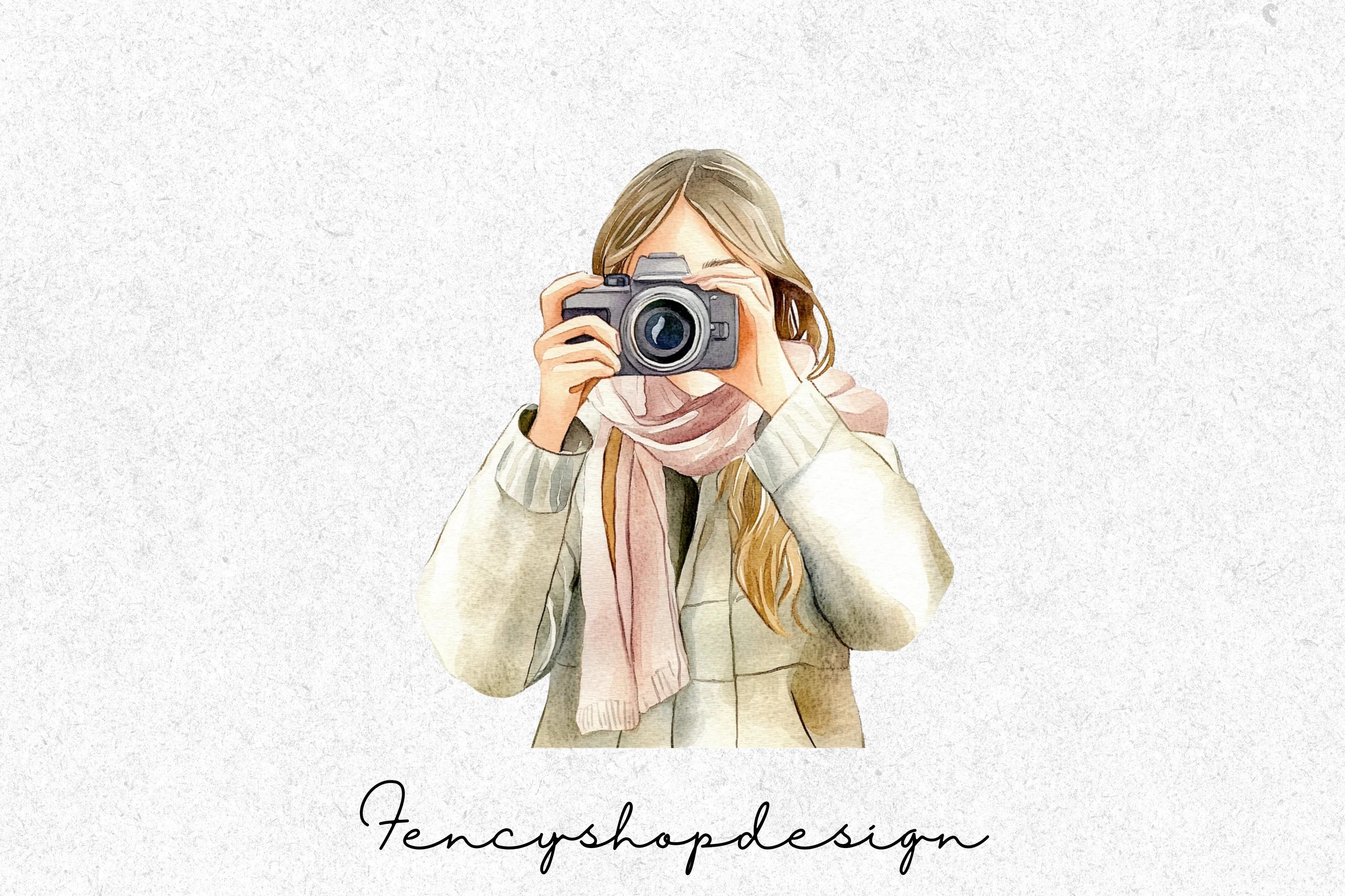 Photographer Girls Clipart Bundle