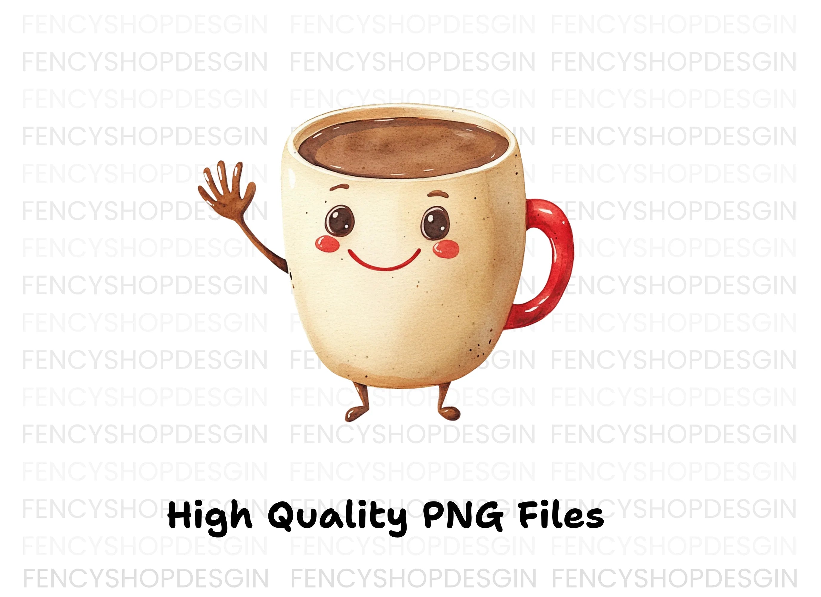Waving Mug Clipart Bundle