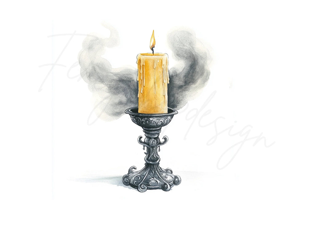 Smoky Candle Holders Clipart Bundle