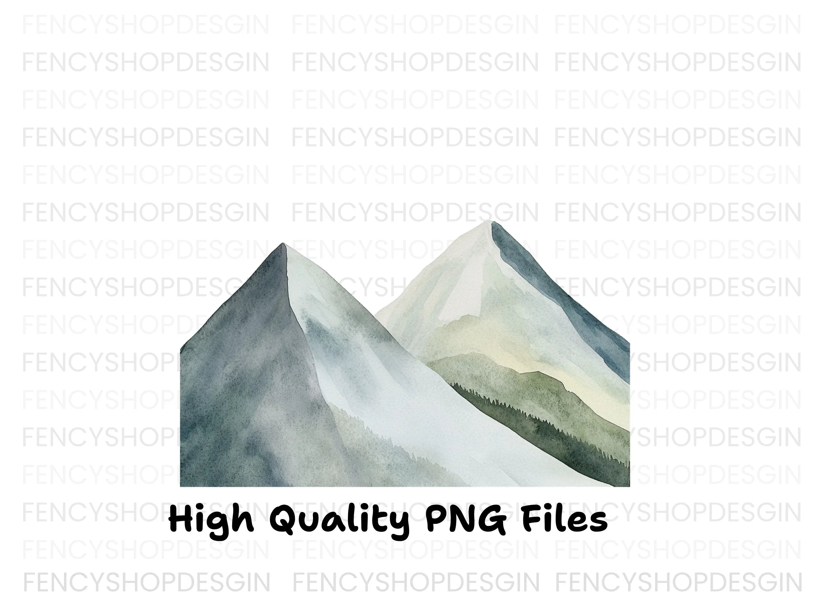 Mountain Landscape Clipart Bundle