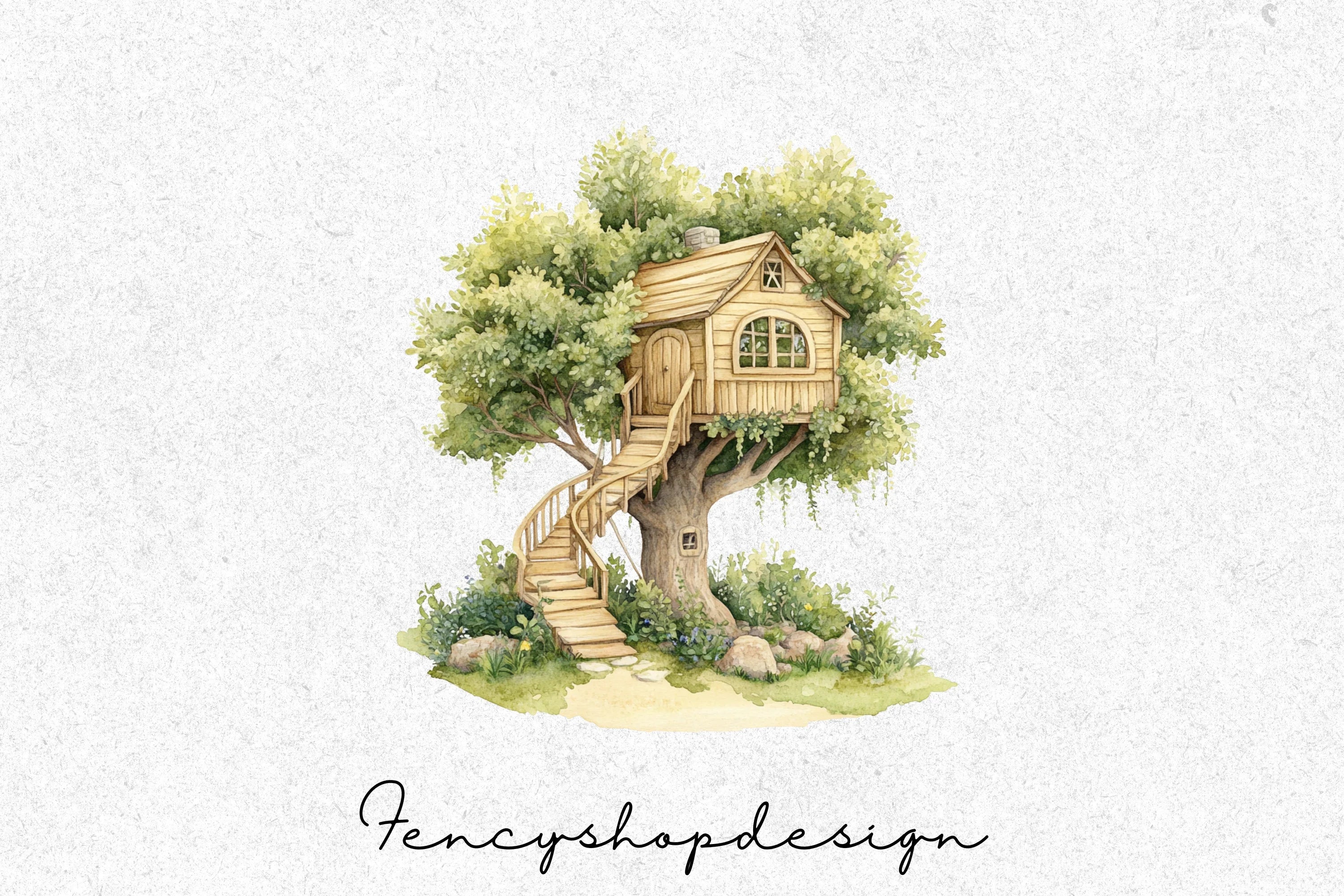 Charming Treehouse Clipart Bundle