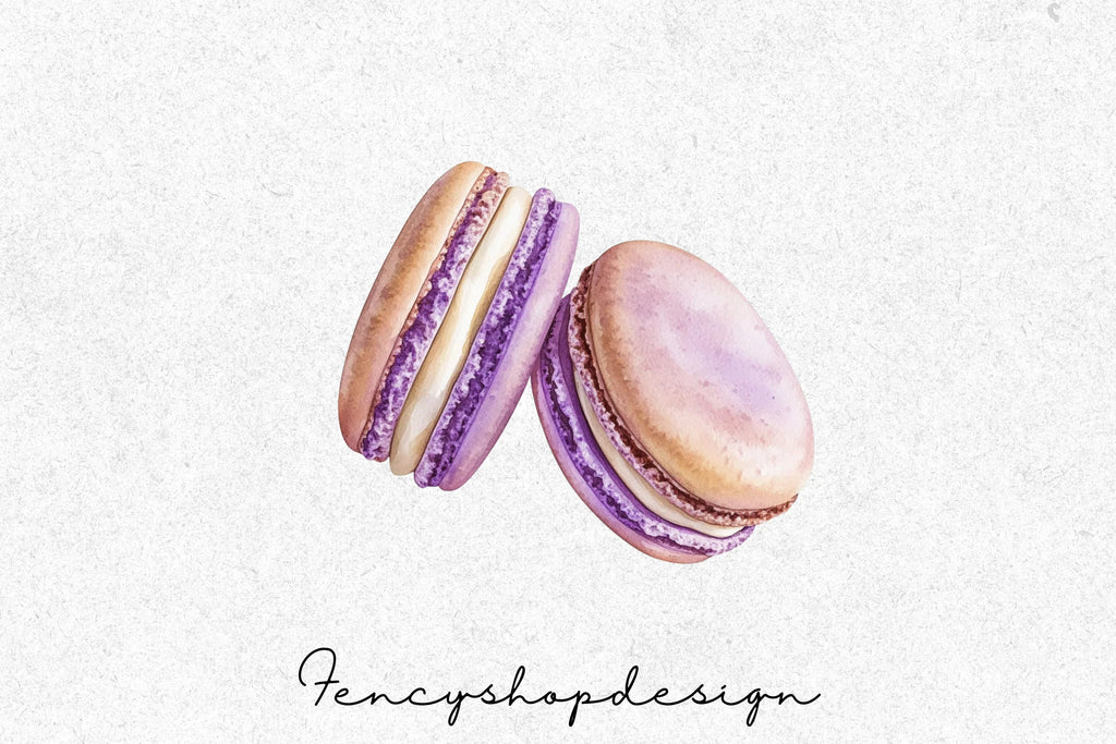 Macaron Dessert Clipart Bundle
