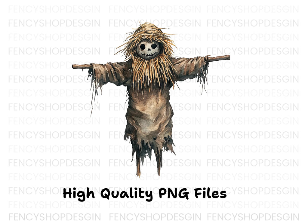 Spooky Scarecrow Halloween Clipart Bundle