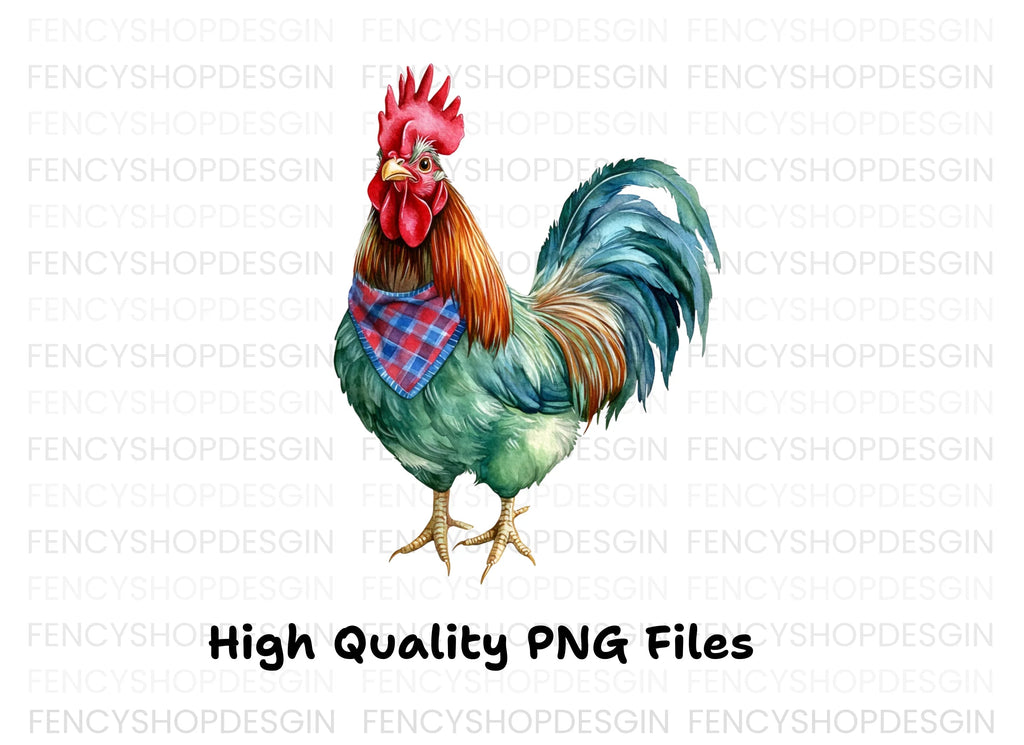 Rooster Bandana Clipart Bundle