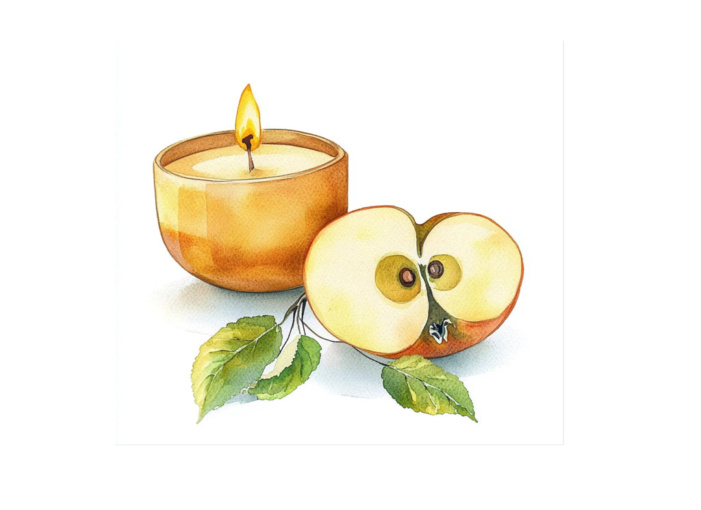 Apple Cinnamon Candle Clipart Bundle