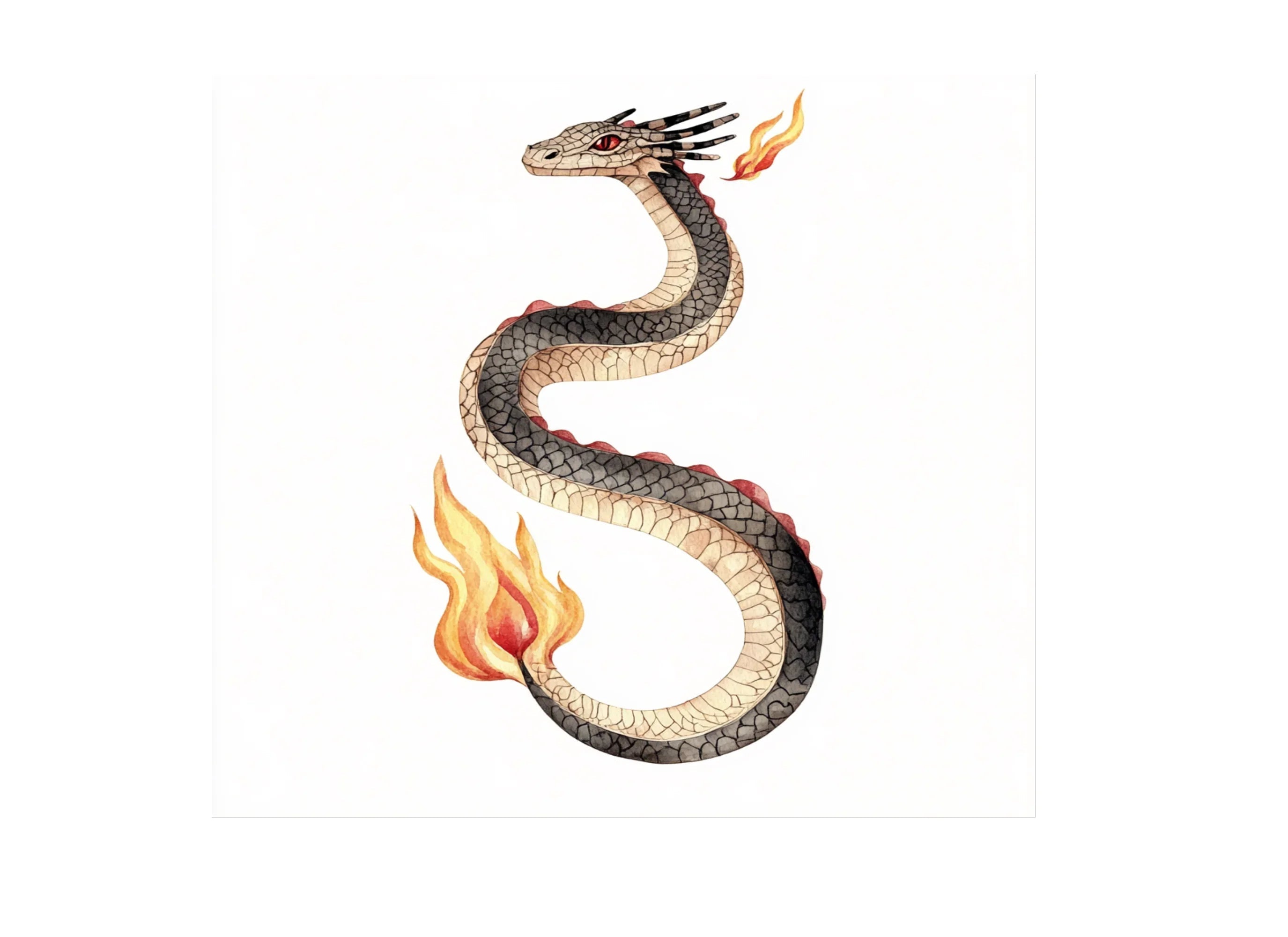 Fiery Dragon Clipart Bundle