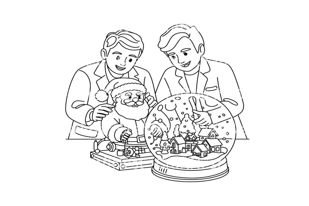 Christmas Snow GlobeFun Coloring Books