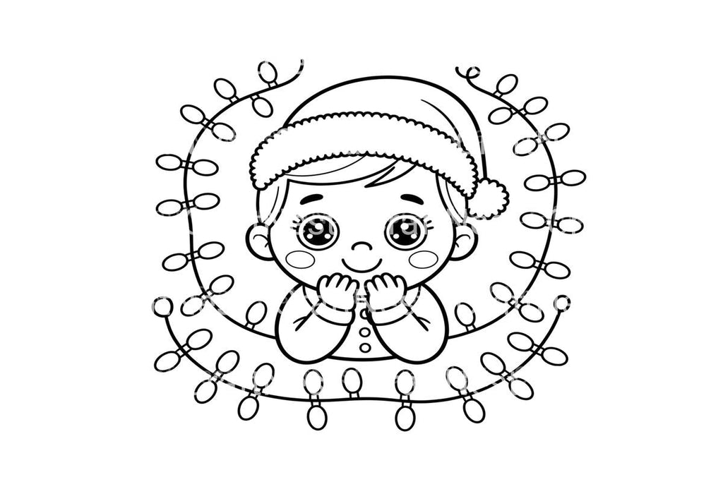 Christmas Baby and Teddy Bear Coloring Books