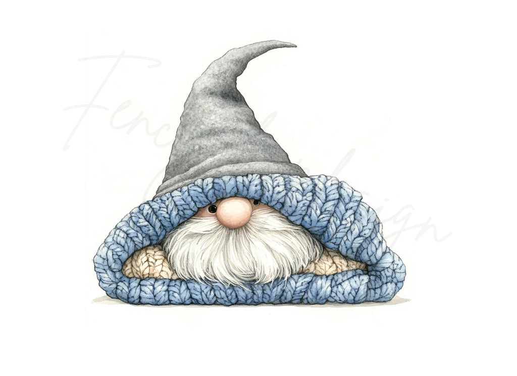 Cozy Winter Gnomes Clipart Bundle