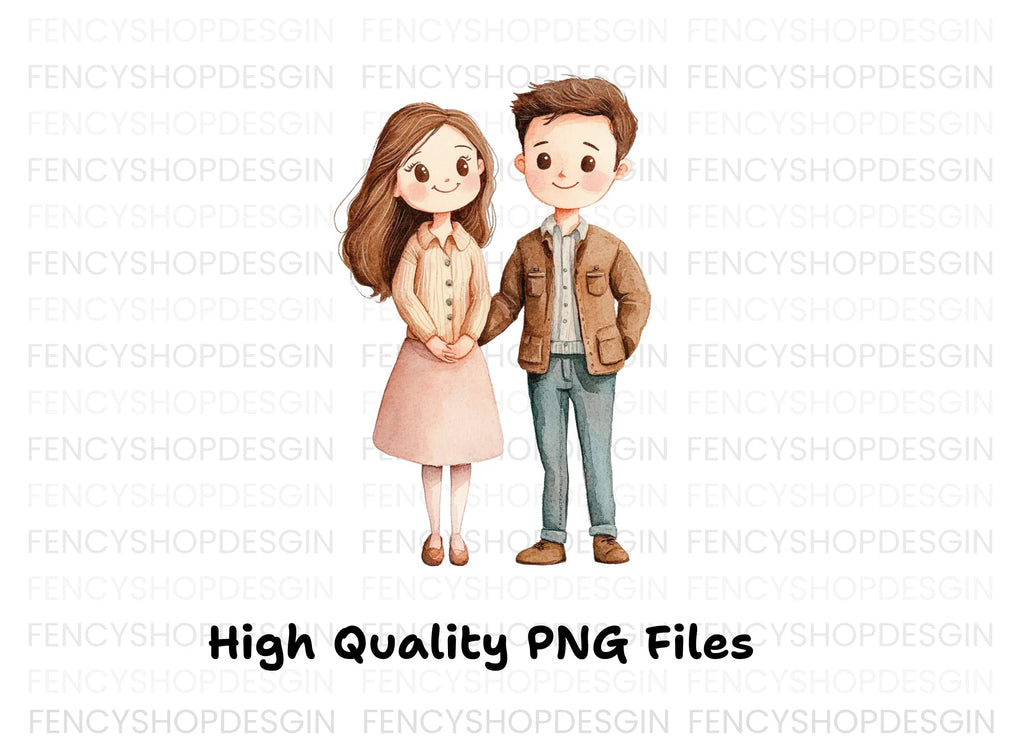 Valentine's Day Cute Couple Clipart Bundle