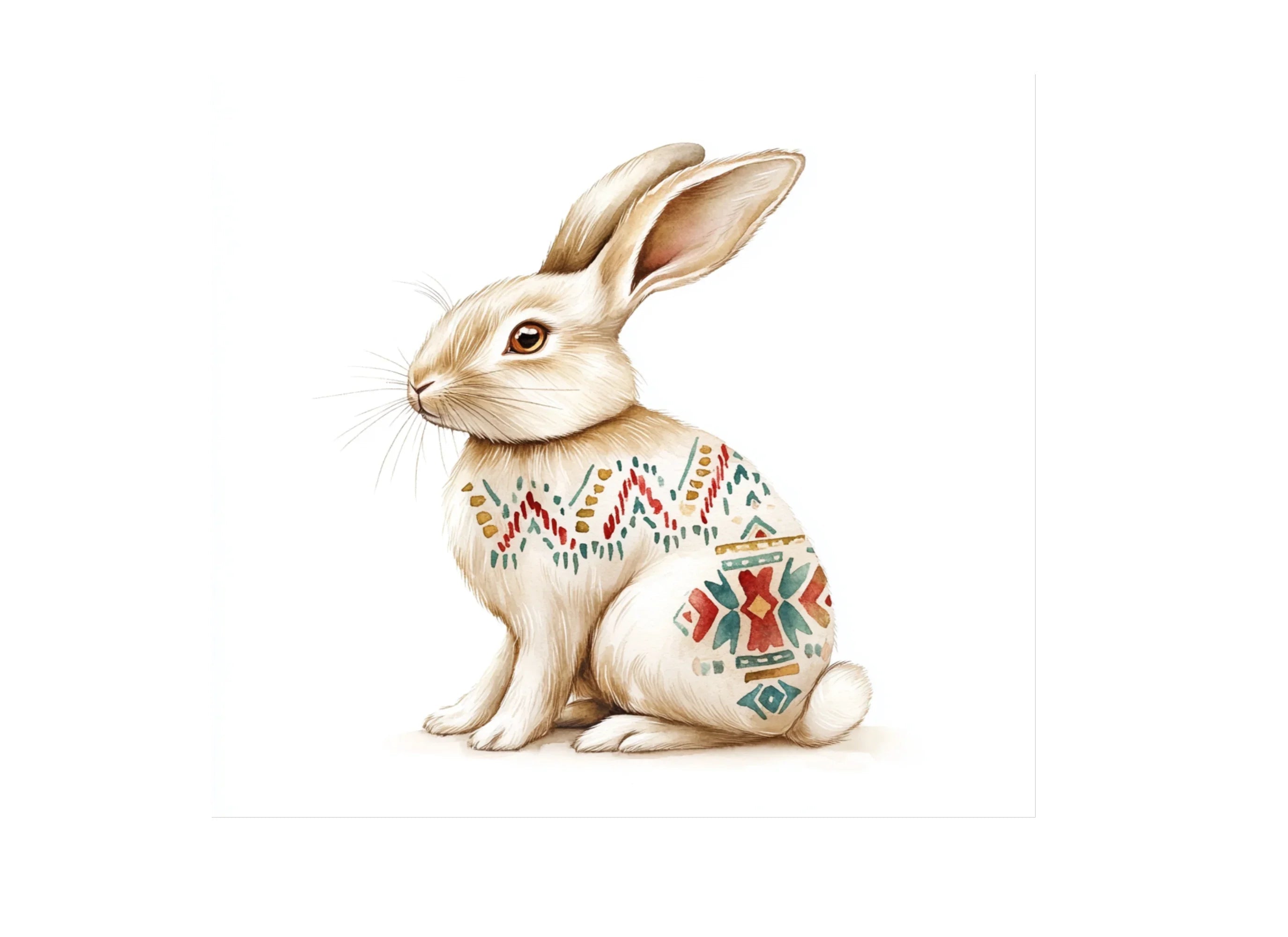 Boho Chic Rabbit Clipart Bundle