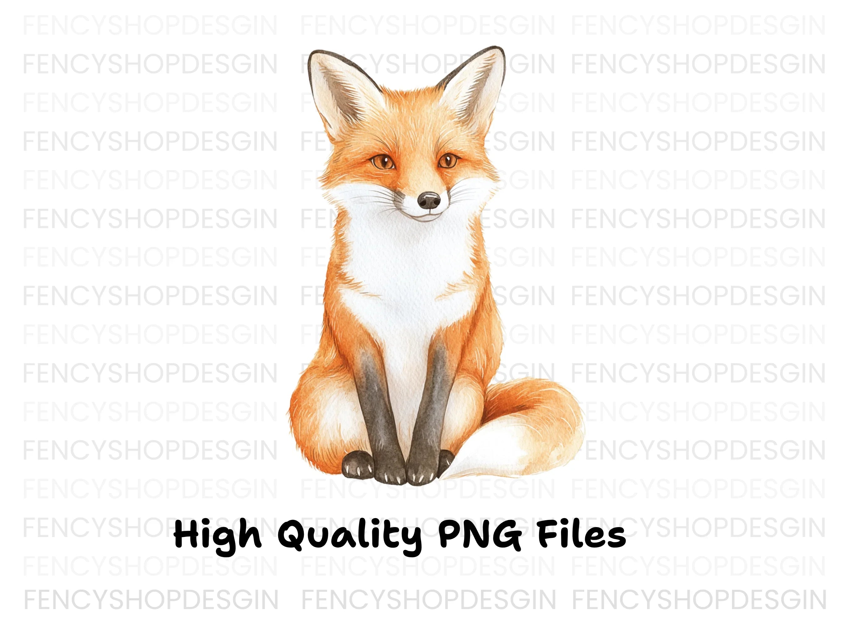 Cute Red Fox Clipart Bundle