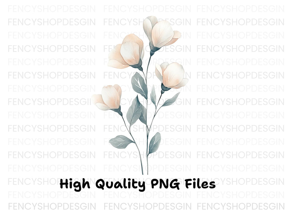 Elegant Floral Branch Clipart Bundle