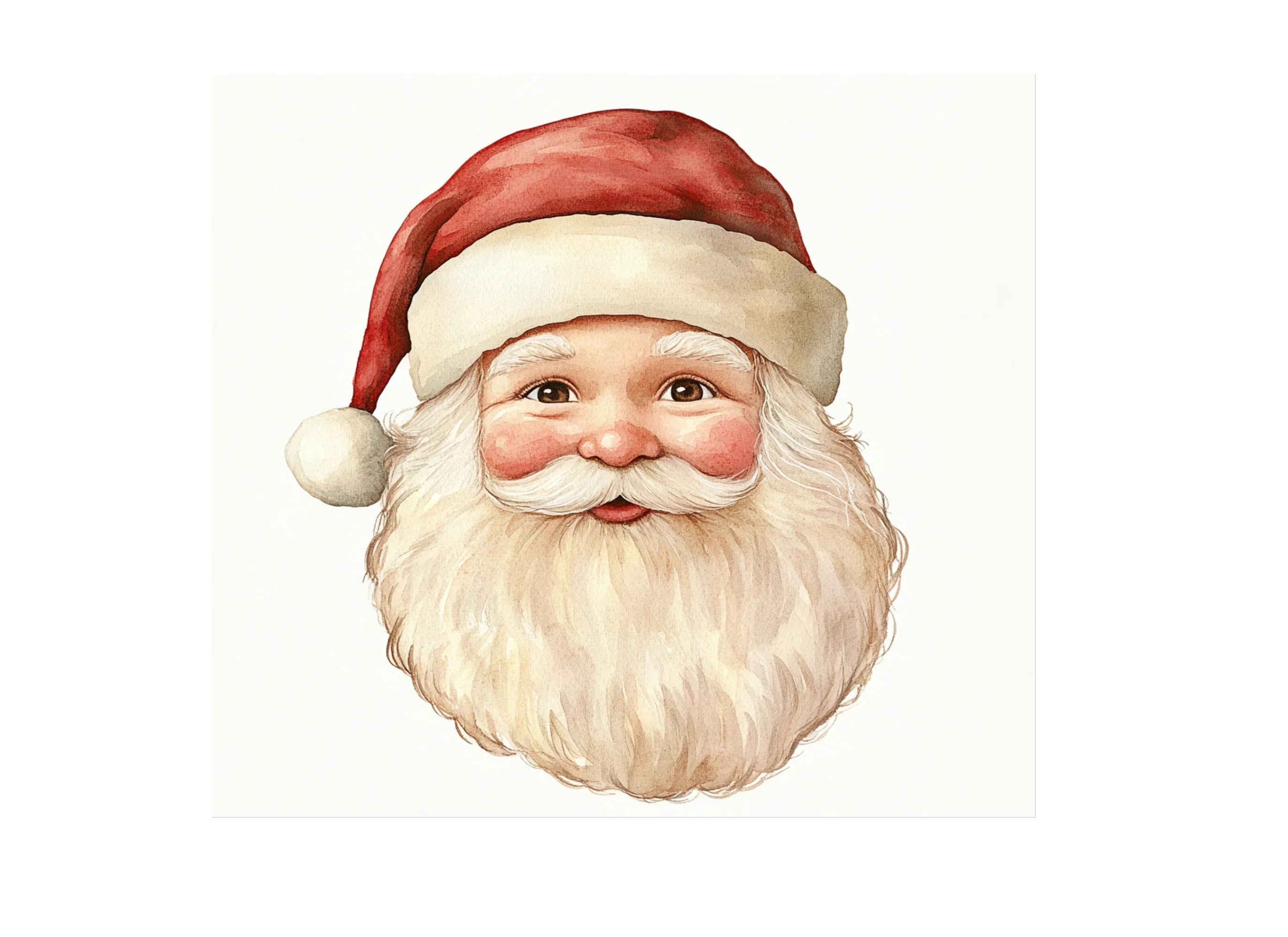 Santa Claus Face Clipart Bundle