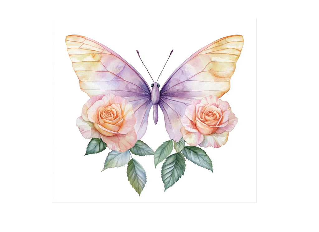 Butterfly Rose Clipart Bundle
