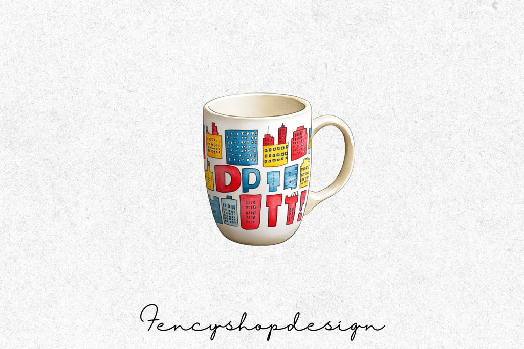 Cityscape Mugs Clipart Bundle
