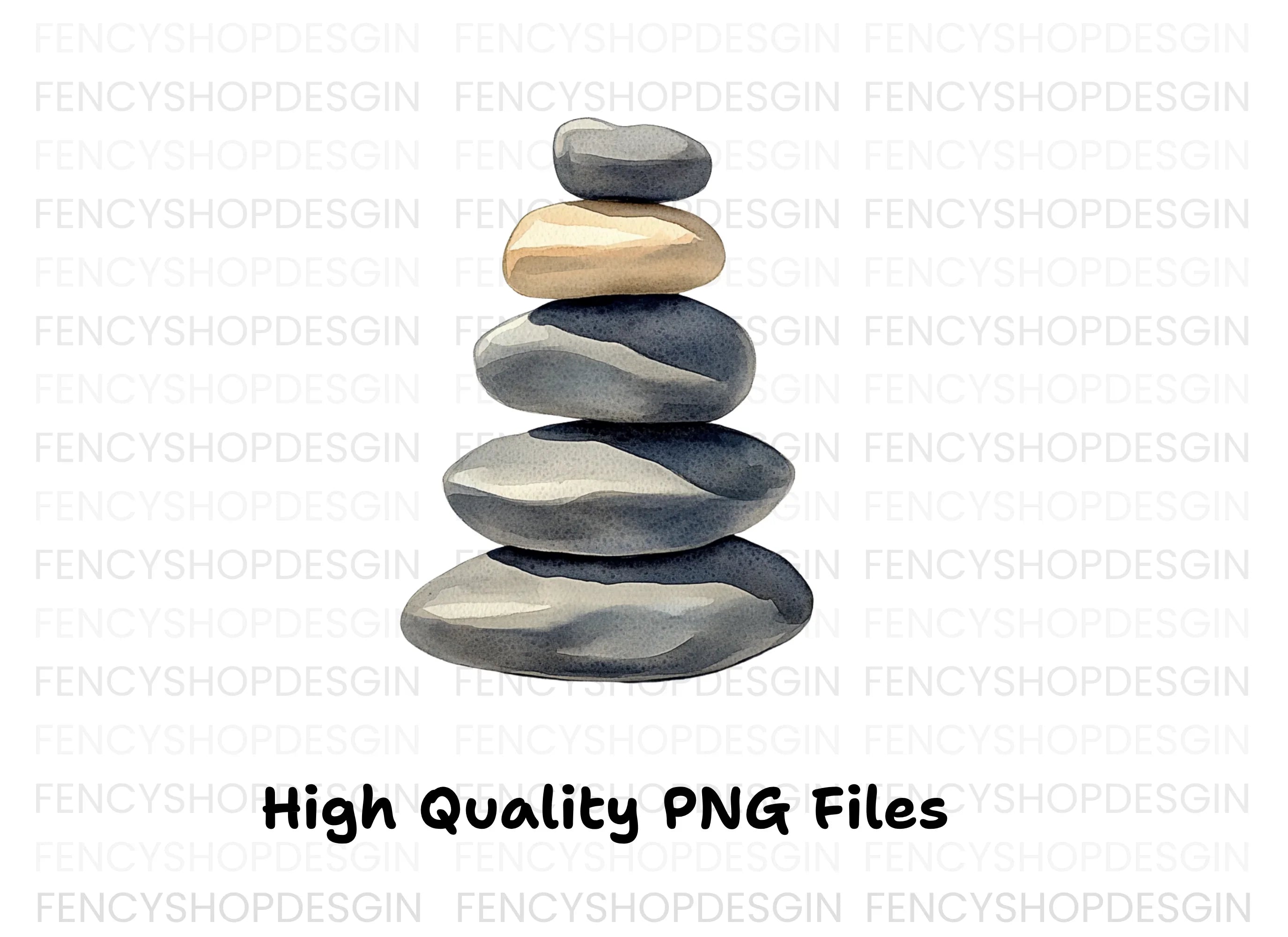 Stone Cairn Clipart Bundle