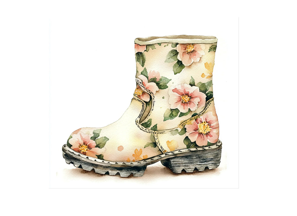 Floral Boots Clipart Bundle