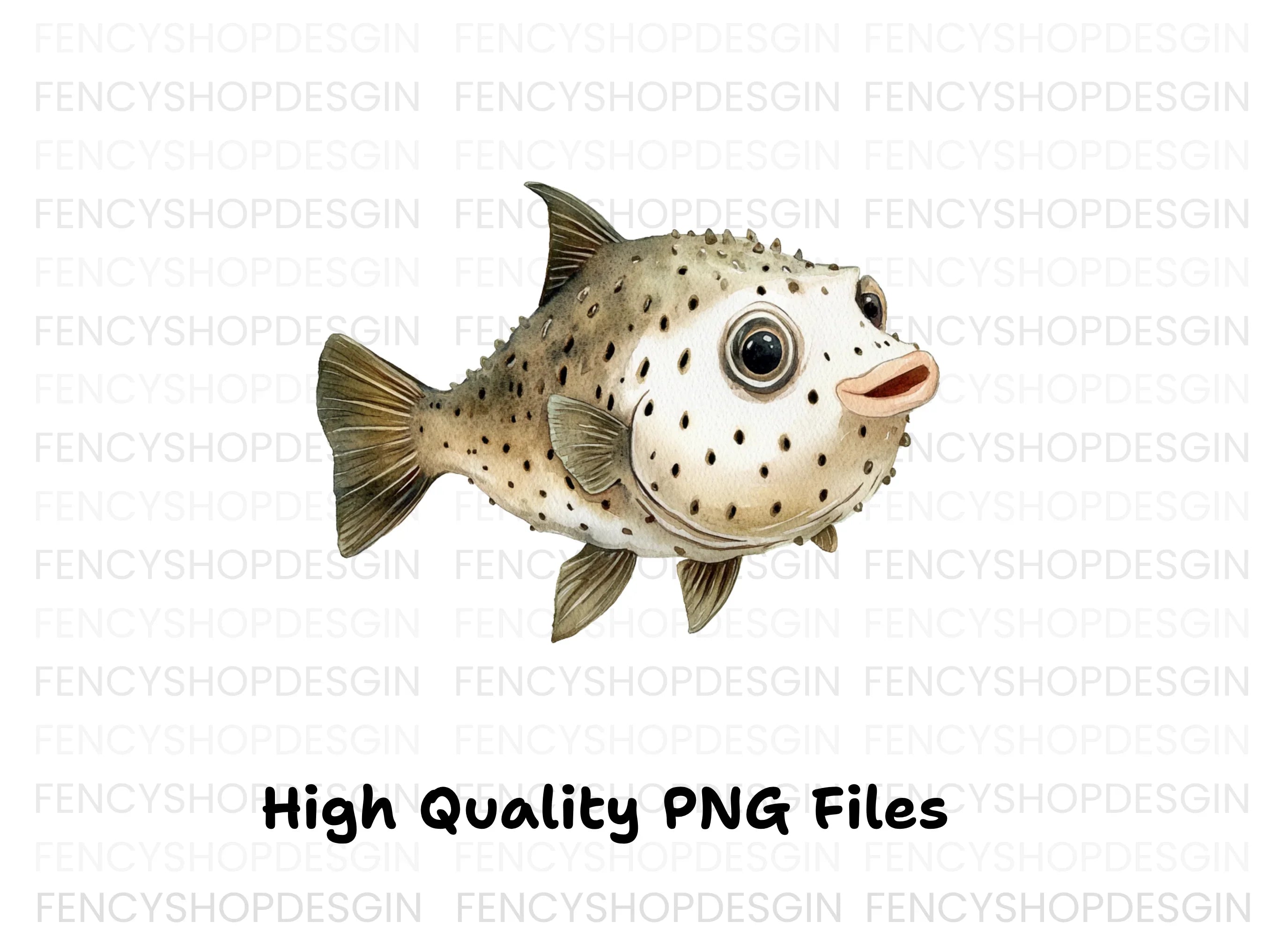 Cute Pufferfish Clipart Bundle