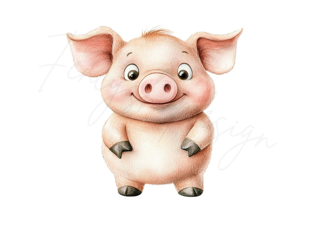 Cute Piggy Clipart Bundle
