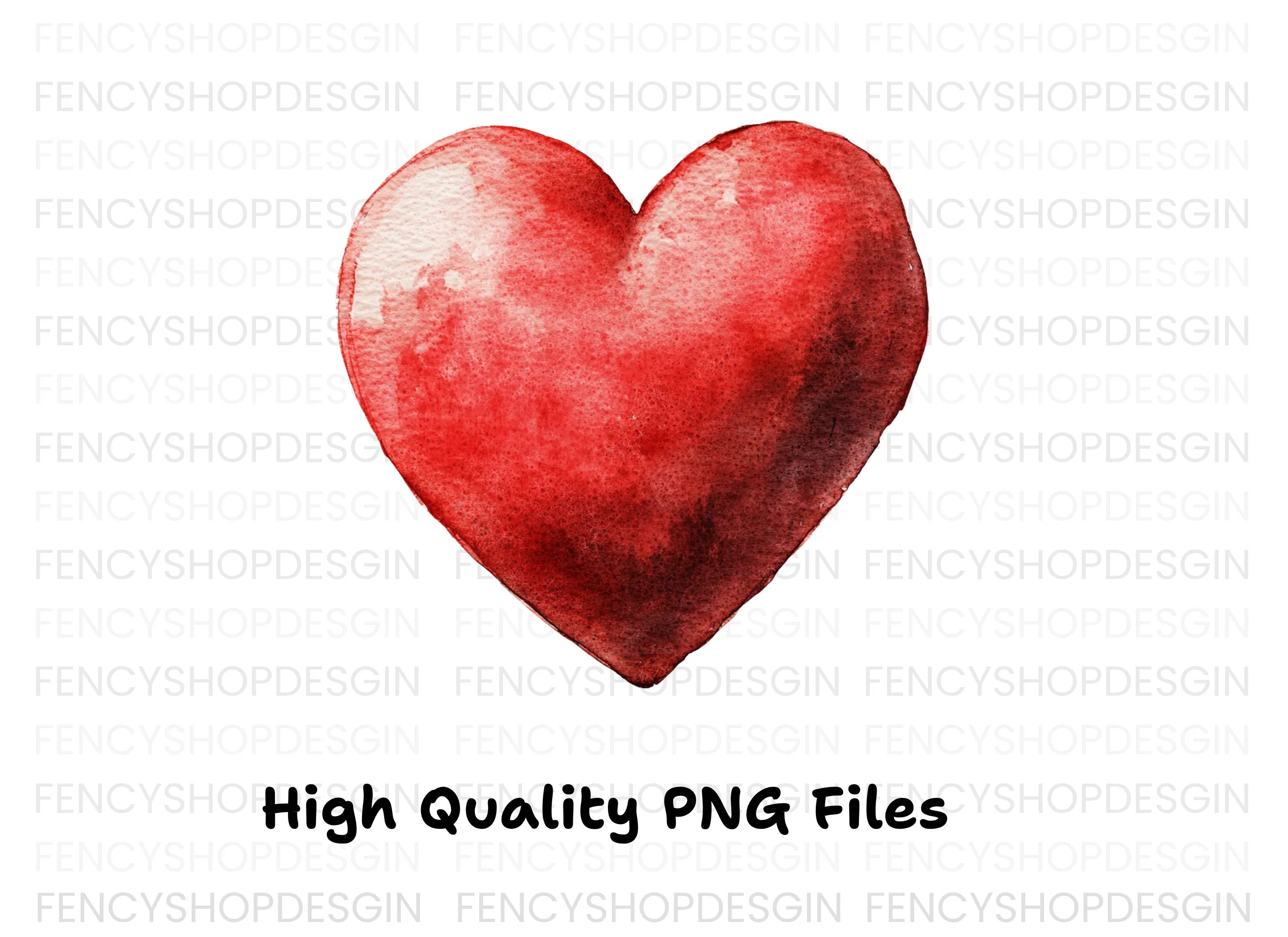 Red Hearts Clipart Bundle