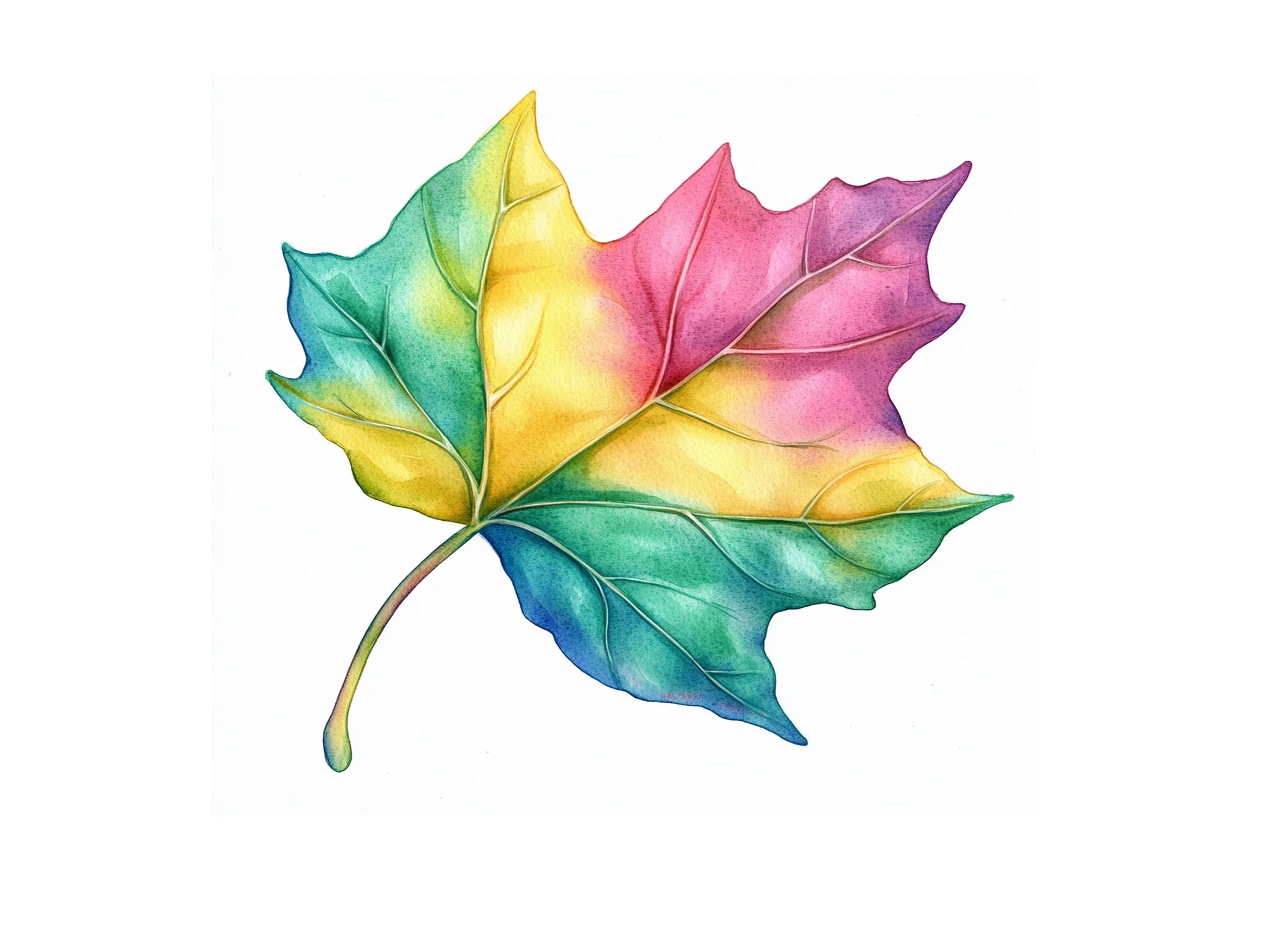 Colorful Maple Leaves Clipart Bundle