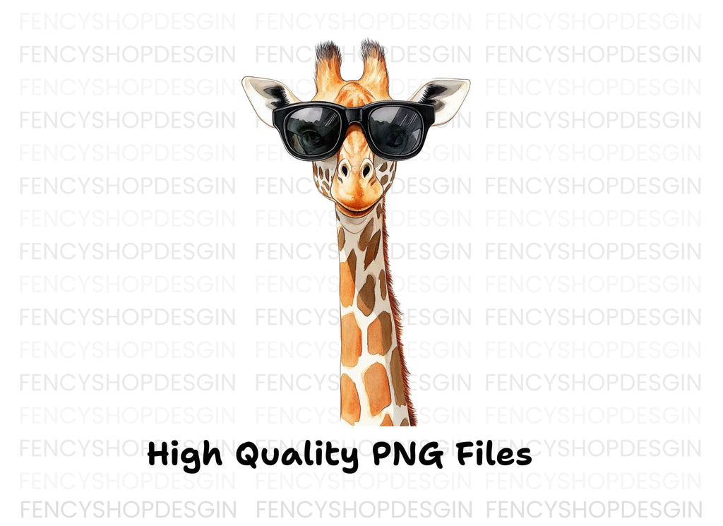 Cool Giraffe With Sunglasses Clipart Bundle