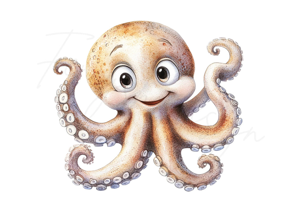 Cute Octopus Clipart Bundle