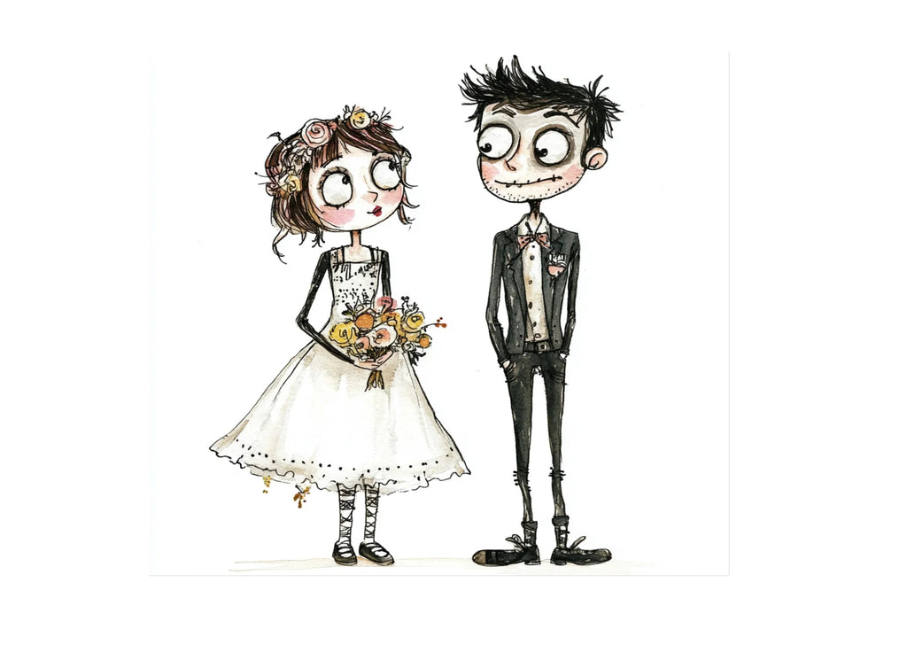 Punk Rock Wedding Couple Clipart Bundle