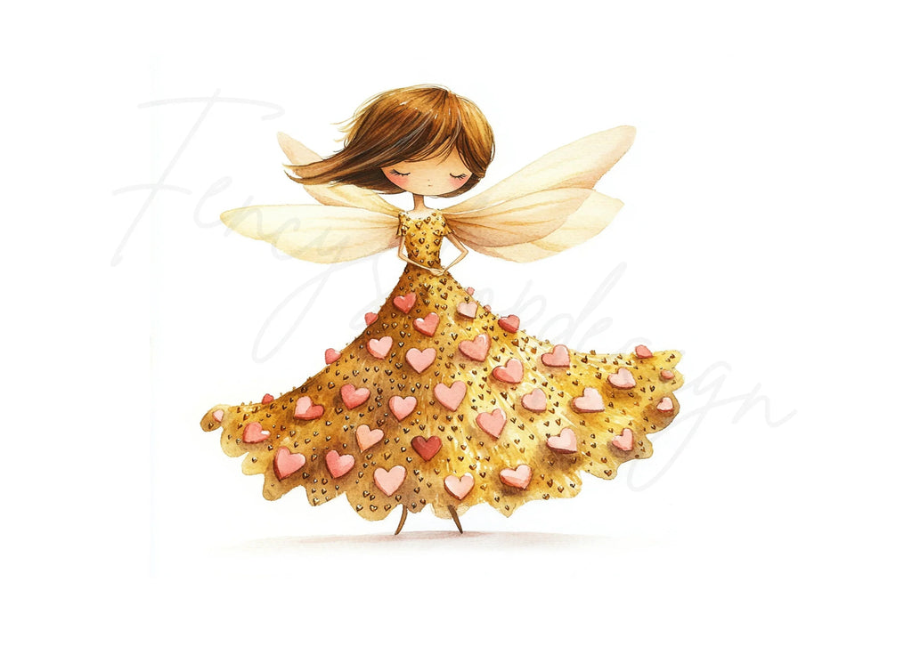 Golden Fairy Clipart Bundle