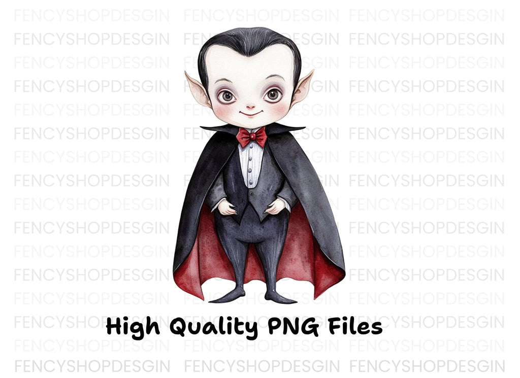 Cute Baby Vampire Clipart Bundle