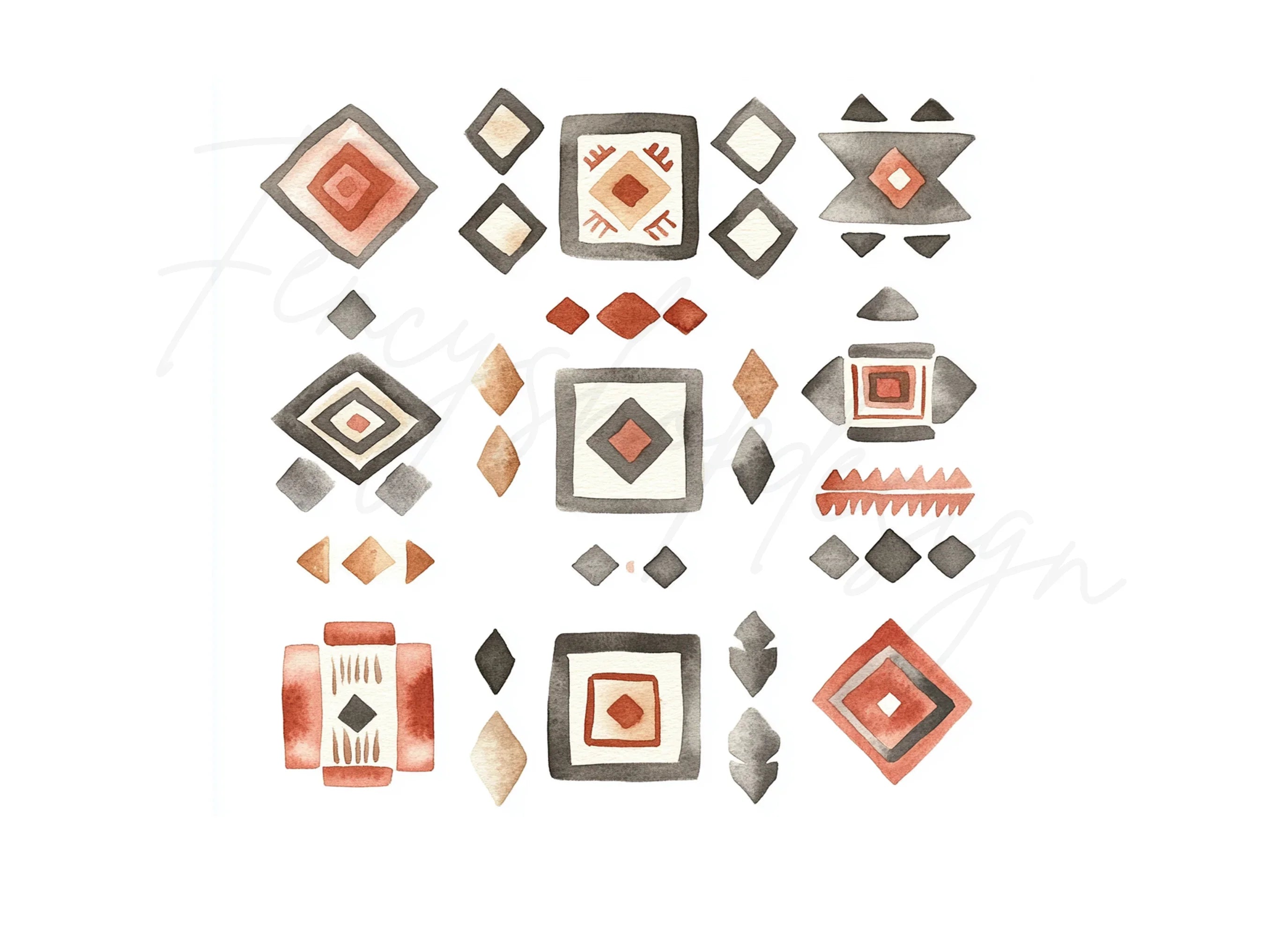 Southwestern Geometric Clipart Bundle