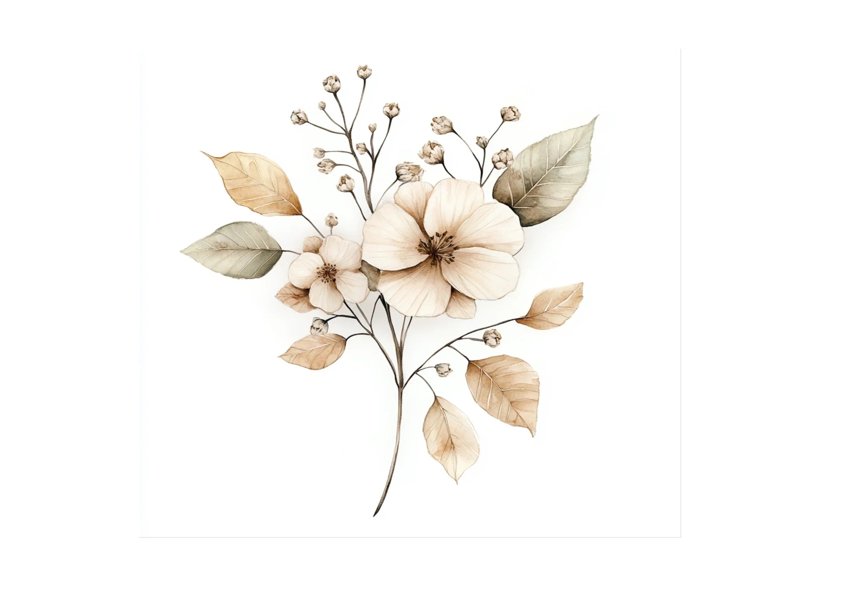 Boho Floral Clipart Bundle