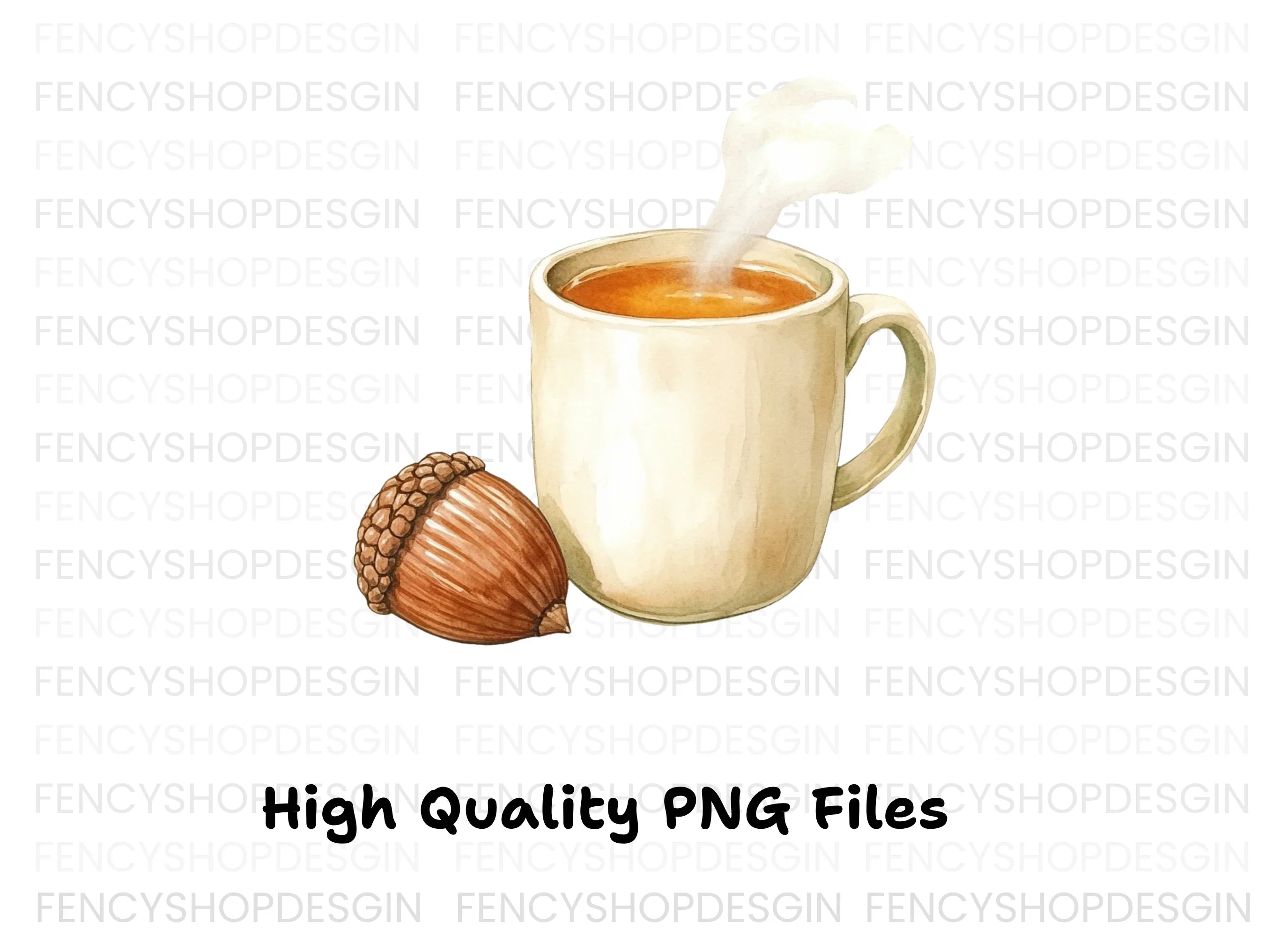 Cozy Autumn Acorn Clipart Bundle